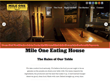 Tablet Screenshot of mileoneeatinghouse.com